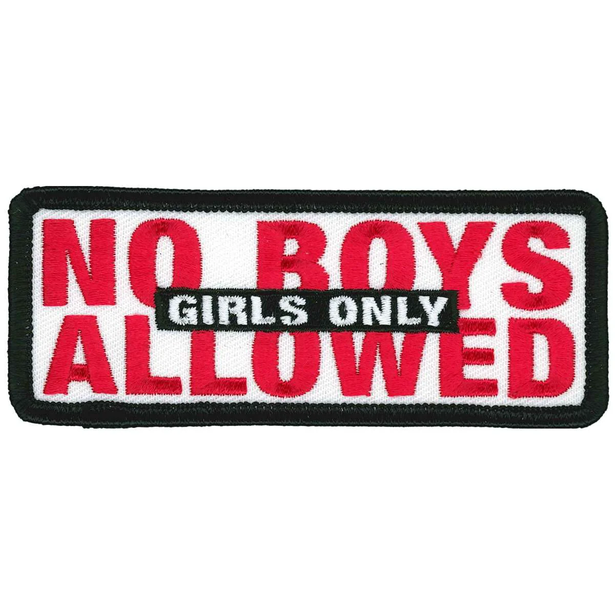 Premium Material Hot Leathers No Boys Allowed Patch PPL9923 Natural