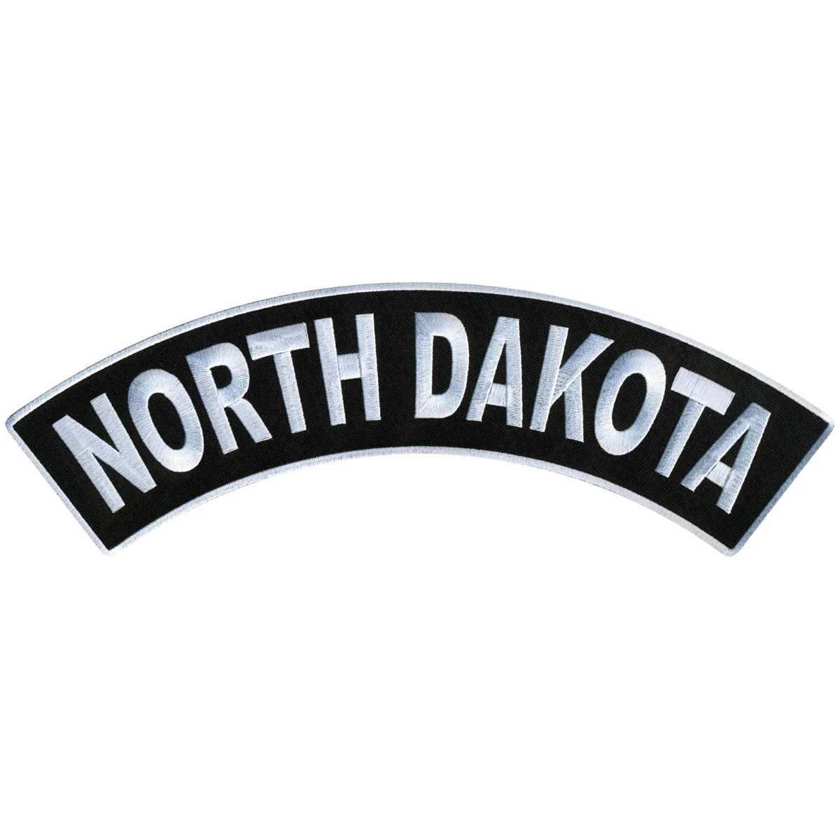 Superior Hot Leathers North Dakota 12 X 3 Top Rocker Patch PPM4067 Long-Lasting