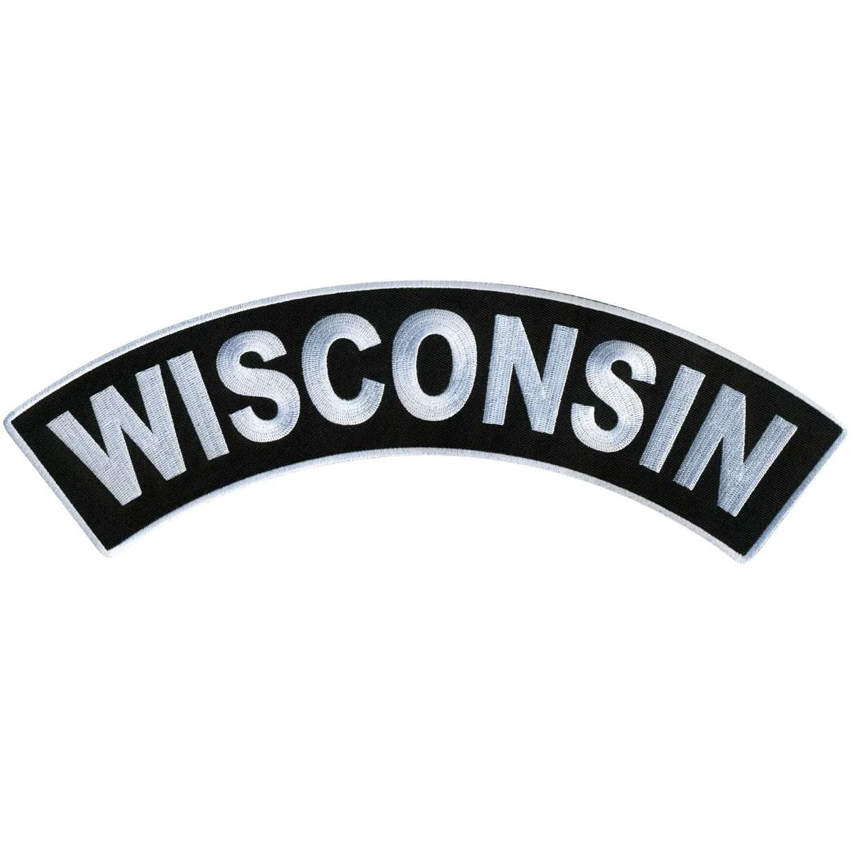 Innovative Hot Leathers Wisconsin 12 X 3 Top Rocker Patch PPM4097 World-Class