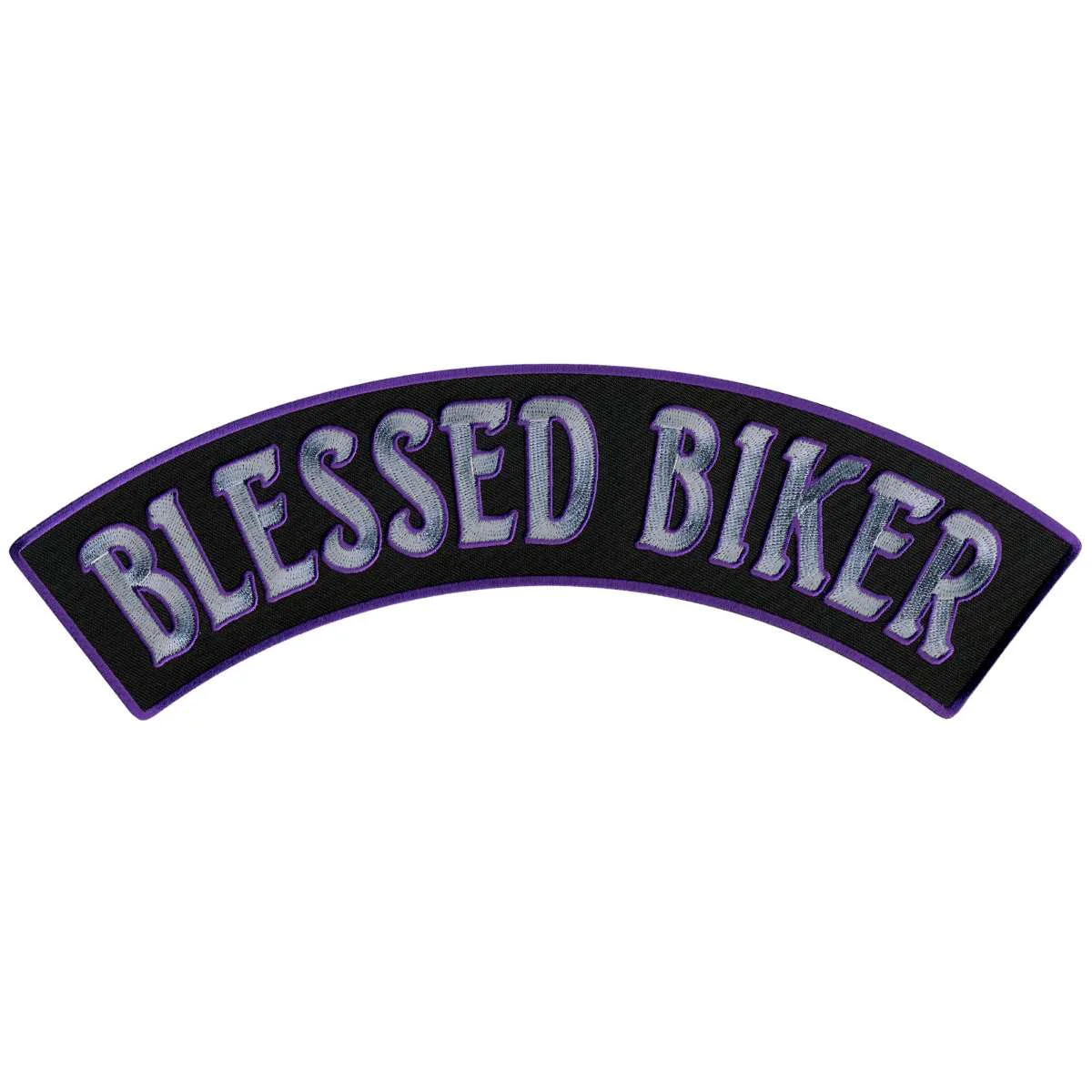 Classic Hot Leathers Blessed Biker 12 X 3 Top Rocker Patch PPM4113 Traditional