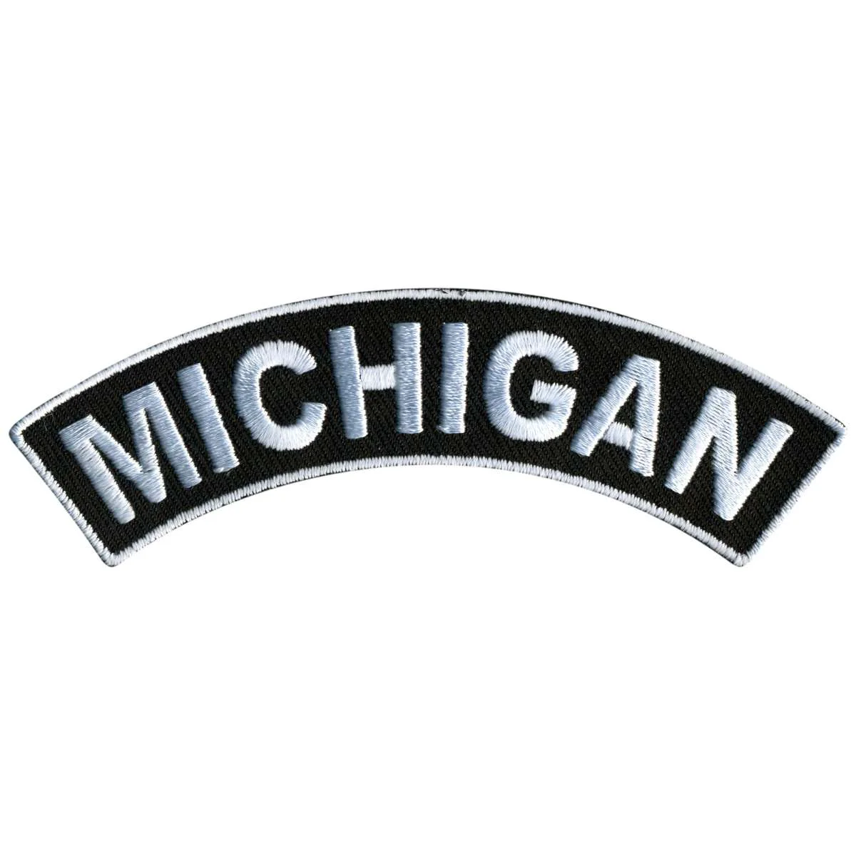 Durable Hot Leathers Michigan 4 X 1 Top Rocker Patch PPM4044 Clean