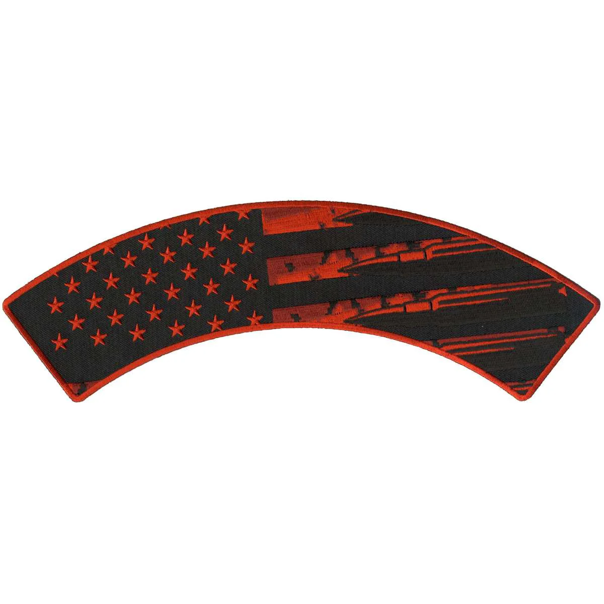 Traditional Hot Leathers Bullet Flag 12 X 3 Top Rocker Patch PPM4187 Classic