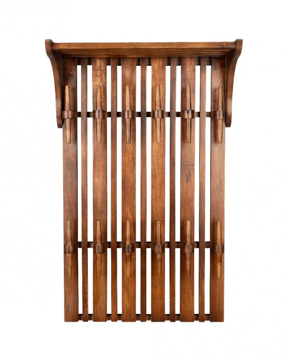 Functional Jakub Walnut Coat Rack Shelf Original