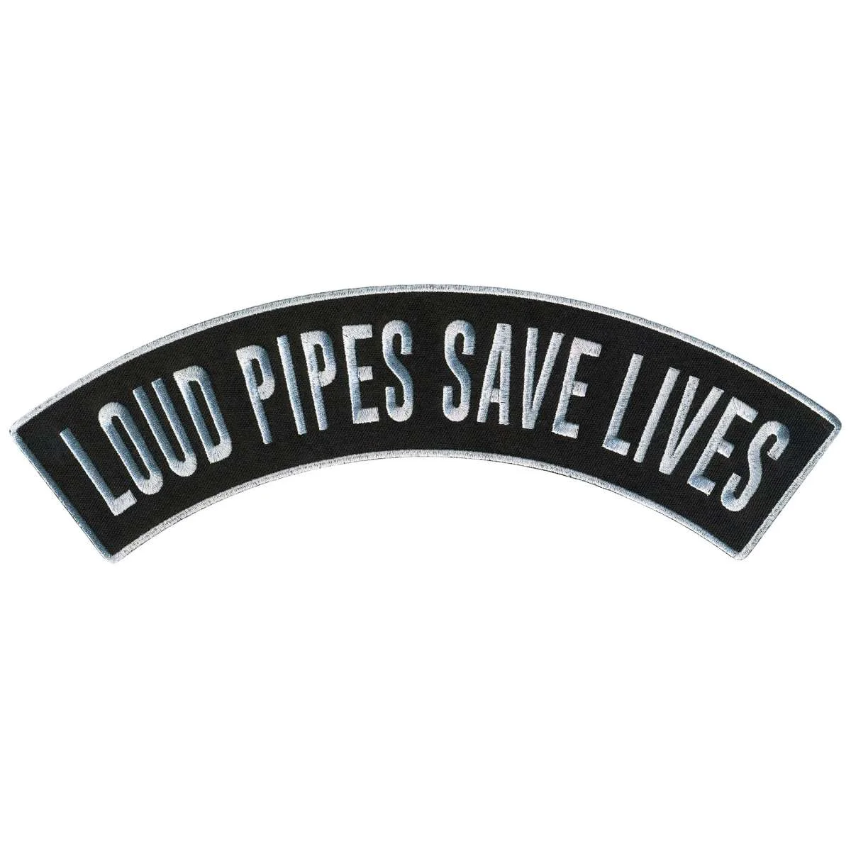 Genuine Hot Leathers Loud Pipes 12 X 3 Top Rocker Patch PPM4199 Minimalist