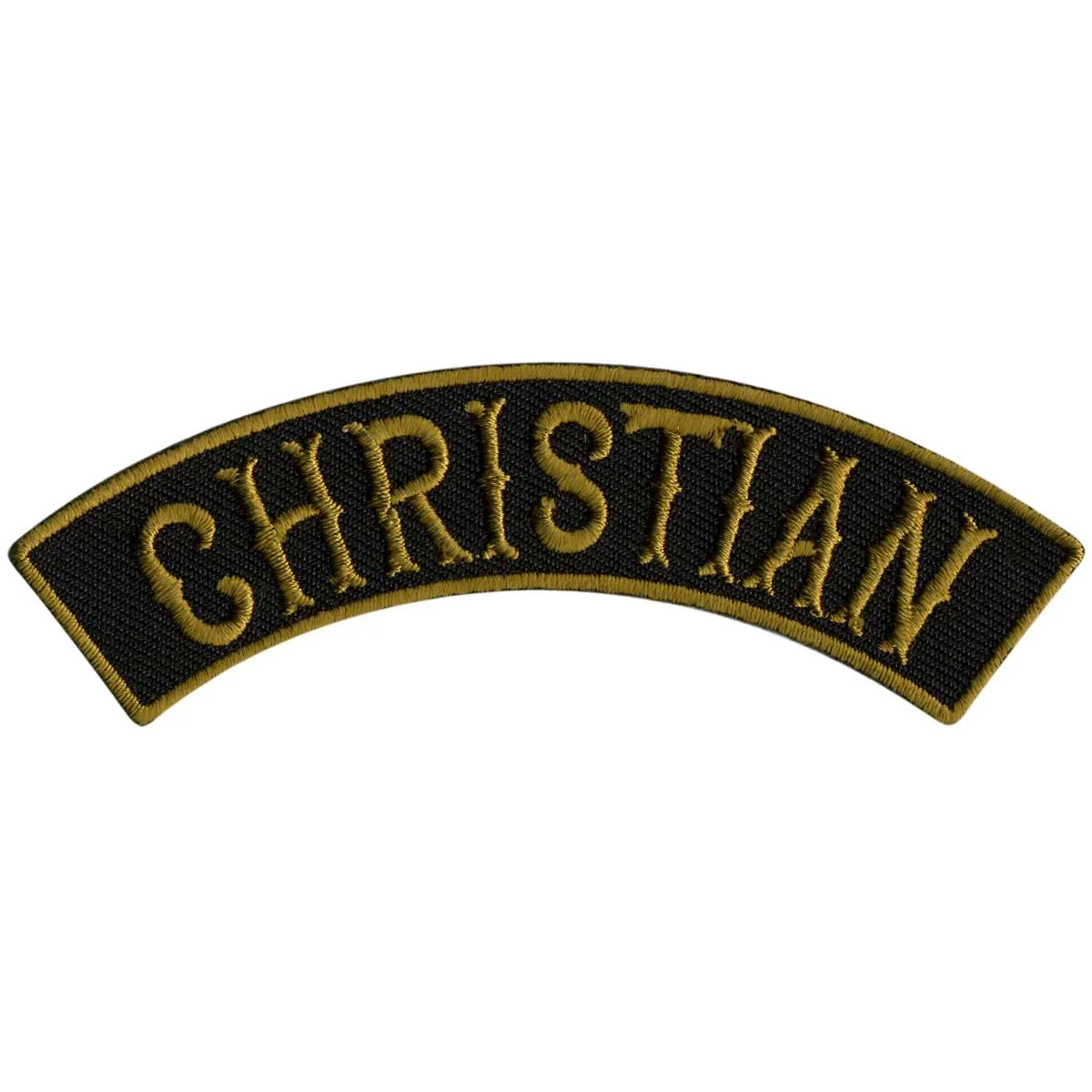 Prestigious Hot Leathers Christian 4 X 1 Top Rocker Patch PPM4124 Detailed
