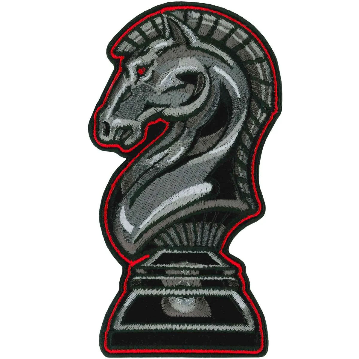 Fine Hot Leathers Black Knight Chess Patch 3×5 PPQ2023 High-Quality