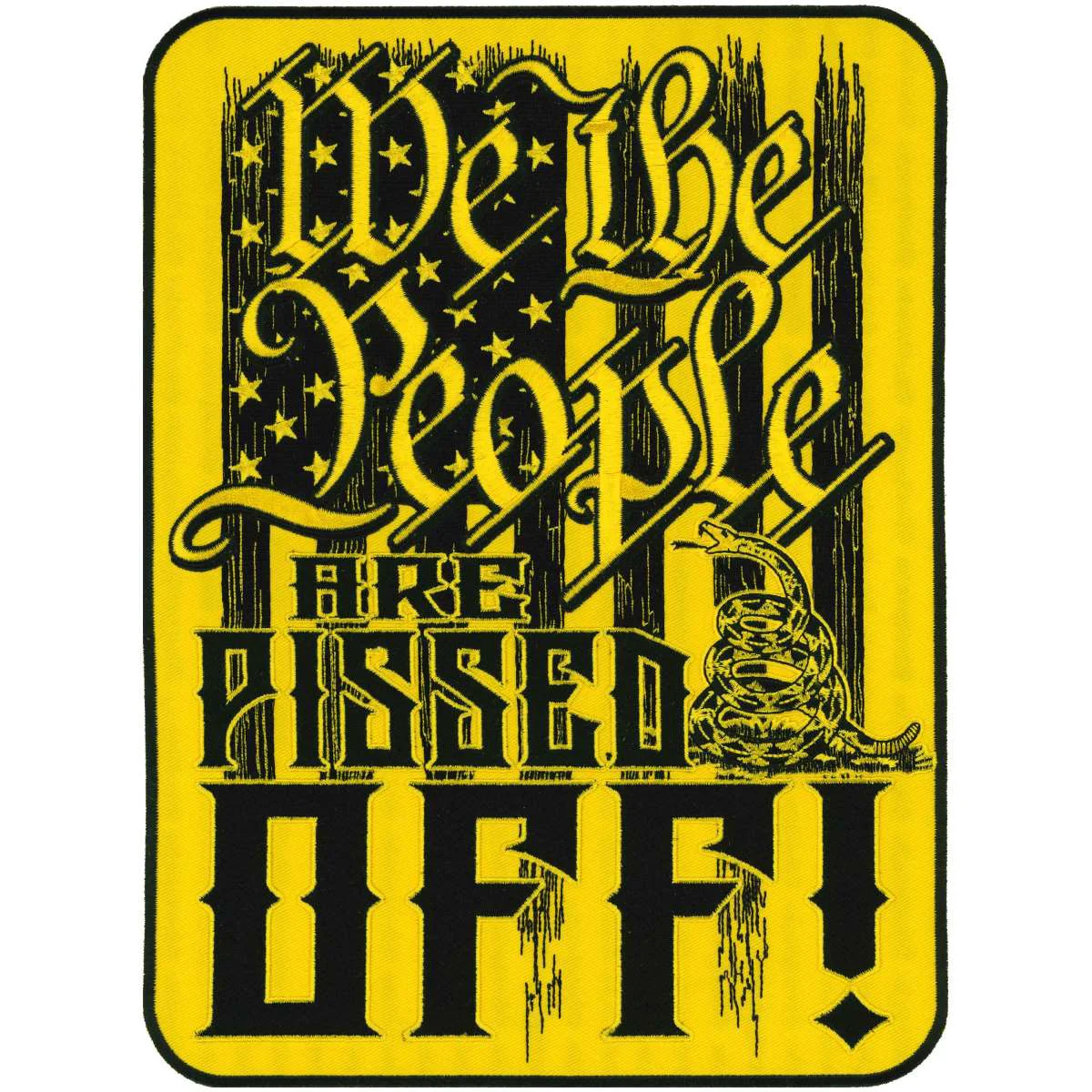 Prestigious Hot Leathers We The People are Pissed Off Patch 8 x 11 PPQ2149 Fashionable