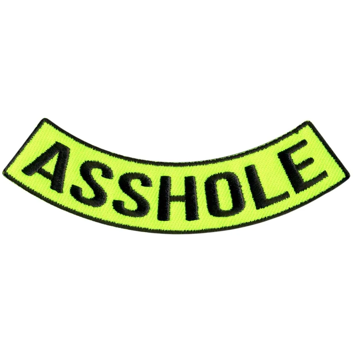 Green Hot Leathers Asshole 4 X 1 Bottom Rocker Patch PPM5182 Healthy