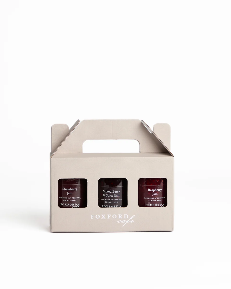 Modern Foxford Cafe Jam Gift Box – Pack of Three Selected