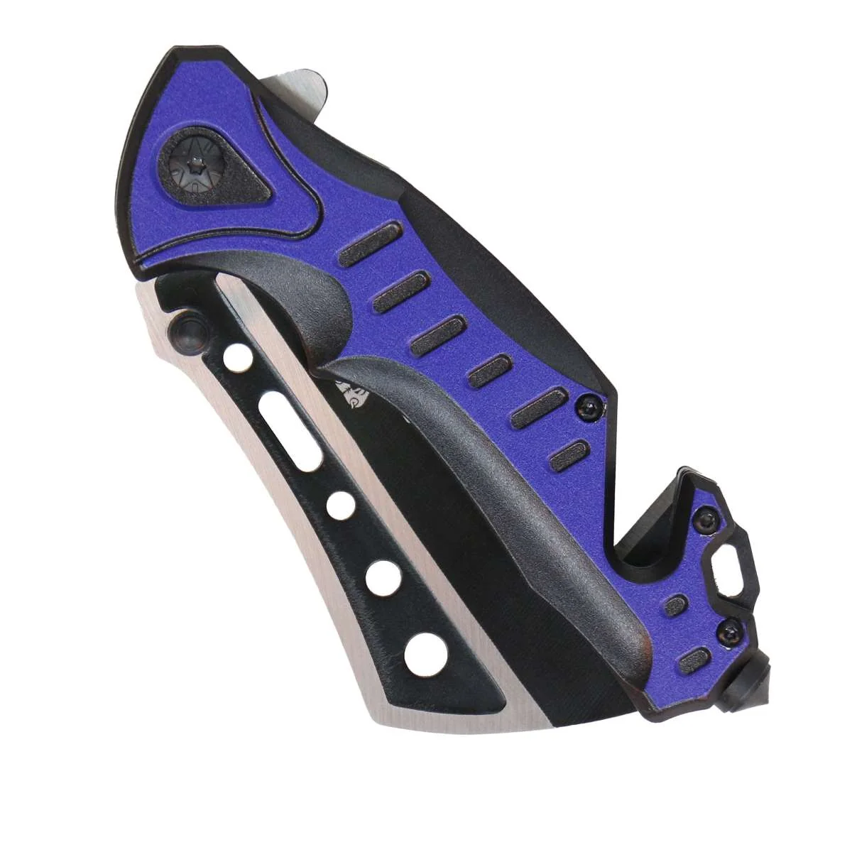 Relaxed Hot Leathers Blue Tactical Knife KNA1143 Crafted