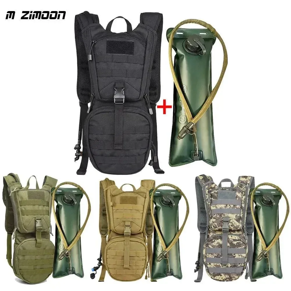 Durable Tactical MOLLE Hydration Backpack with 3L Water Bladder – Military-Grade 1000D Nylon Pack for Hiking Cycling Mountaineering Reliable