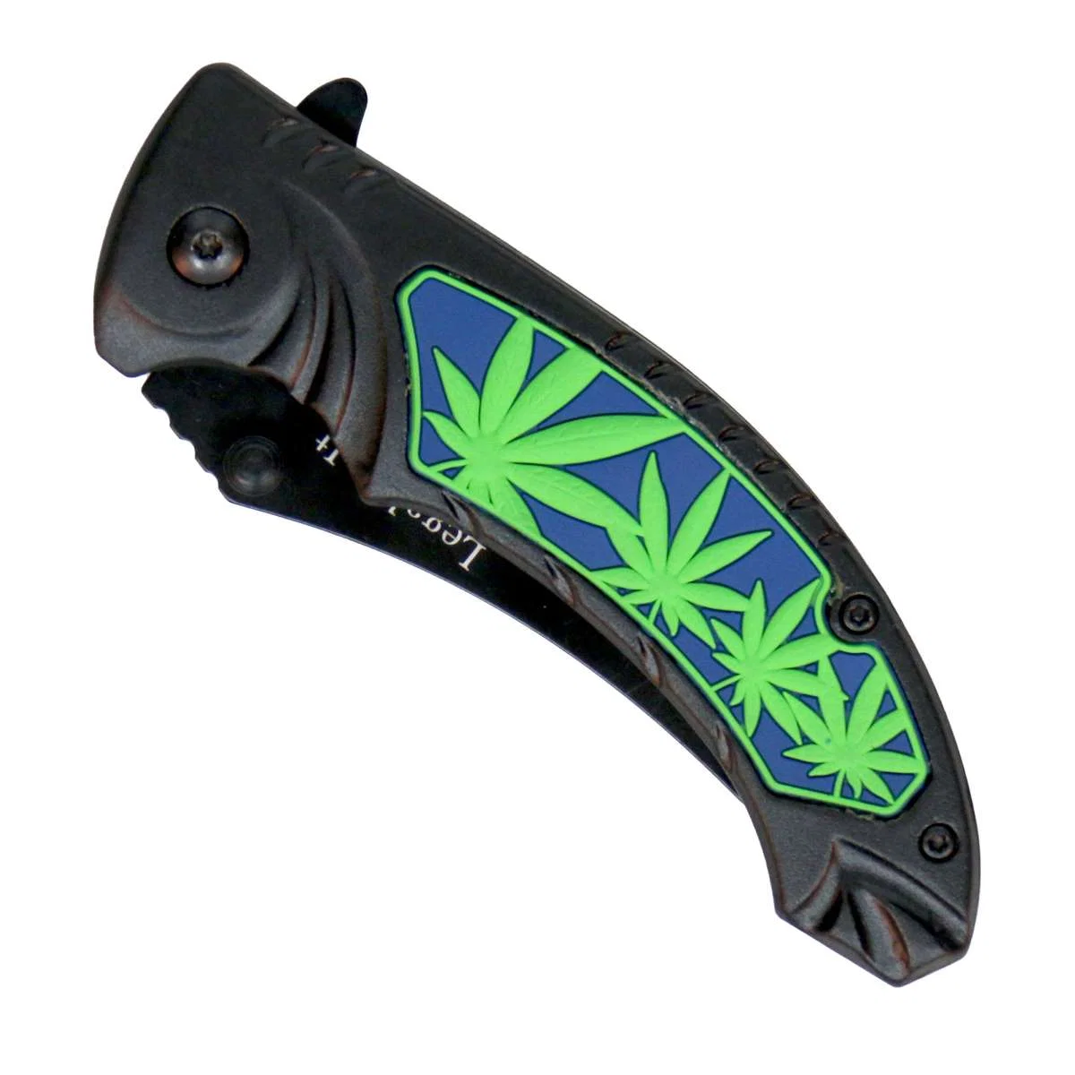 Classic Hot Leathers Cannabis w Clip Knife KNA1161 Pure