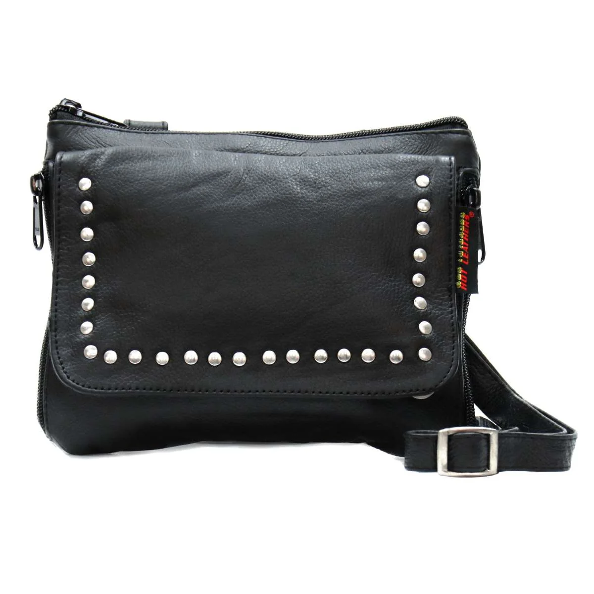Functional Hot Leathers Studded Leather Concealed Carry Purse PUA1173 Reliable