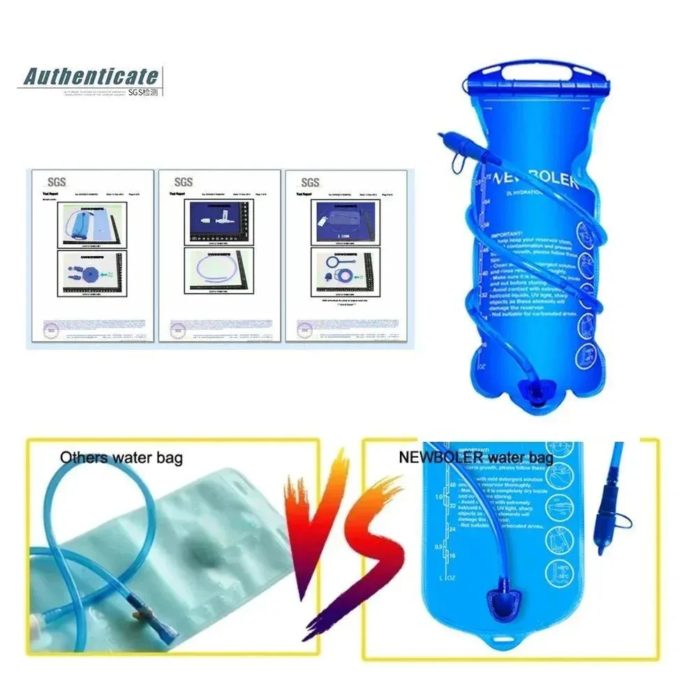 Versatile BPA- TPU Water Bladder Storage Bag – 2L 3L Hydration Reservoir for Hiking Camping Cycling Verified