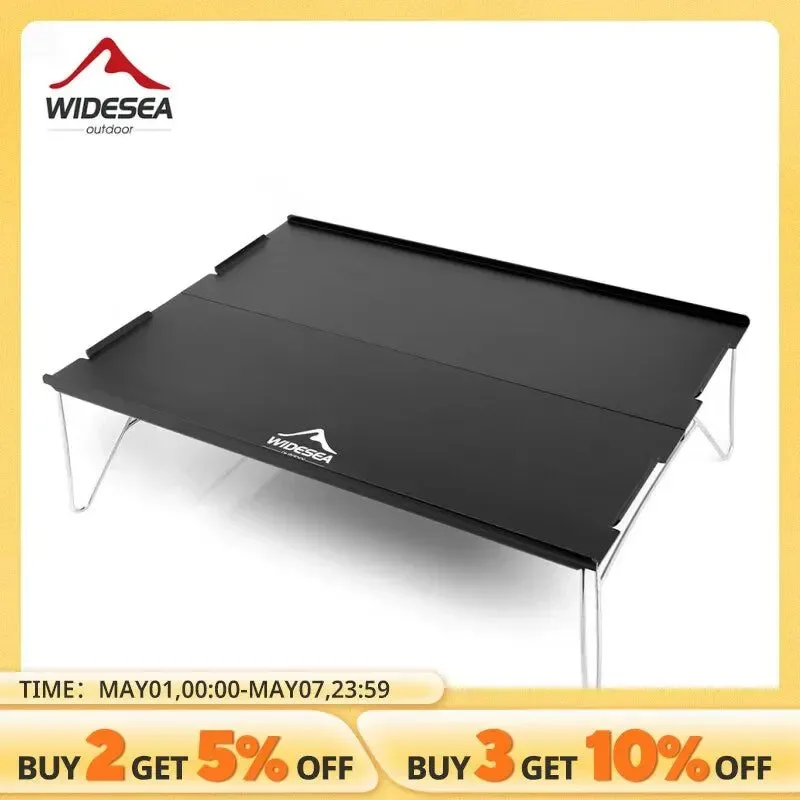 Comfortable Widesea Ultralight Foldable Camping Table – Aluminum Stainless Steel 330–500g Quick Assembly Organic