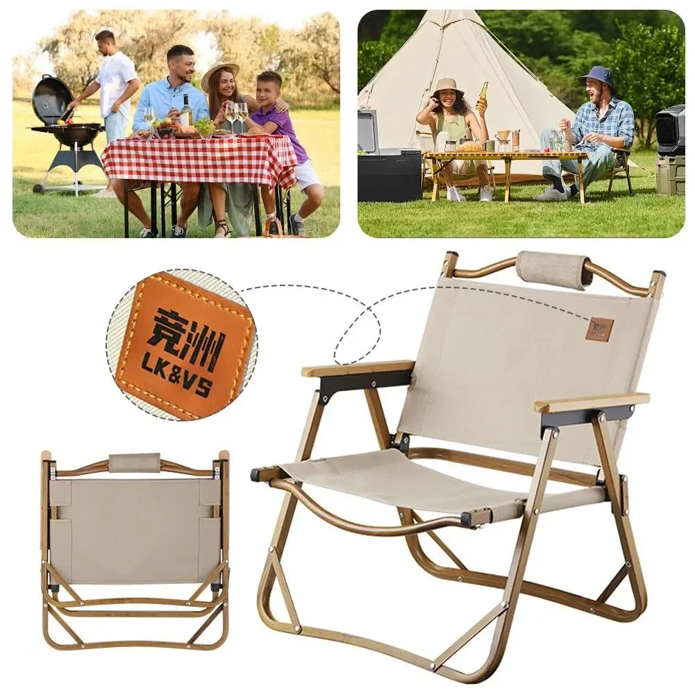 Enhanced Folding Camping Chair Table Set – Aluminum Alloy Oxford Cloth Kermit Chair for Outdoor Picnic Folding Camping Chair Table Set – Aluminum Alloy Oxford Cloth Kermit Chair Secure
