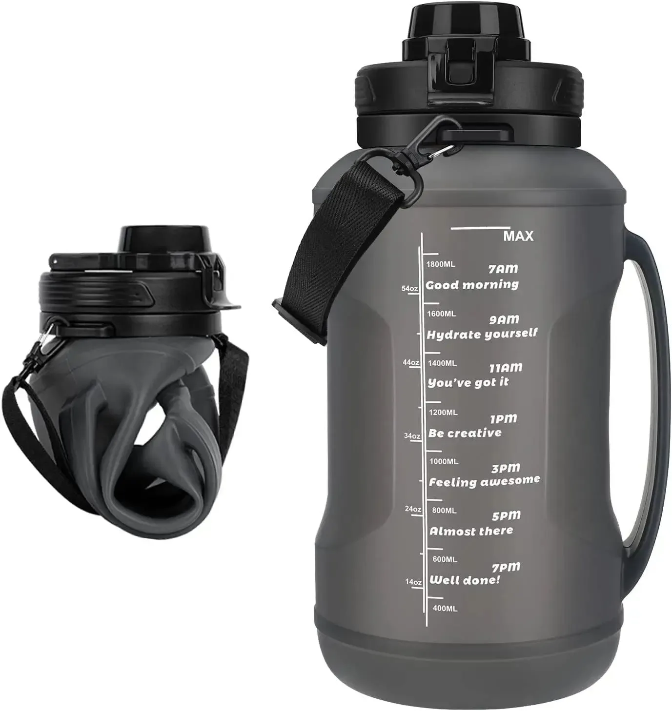 Versatile 2L Collapsible Silicone Water Bottle with Straw – BPA- Motivational Bottle for Camping Hiking Gym 2L Collapsible Silicone Water Bottle with Straw – BPA- Motivational for Camping Hiking Gym Traditional