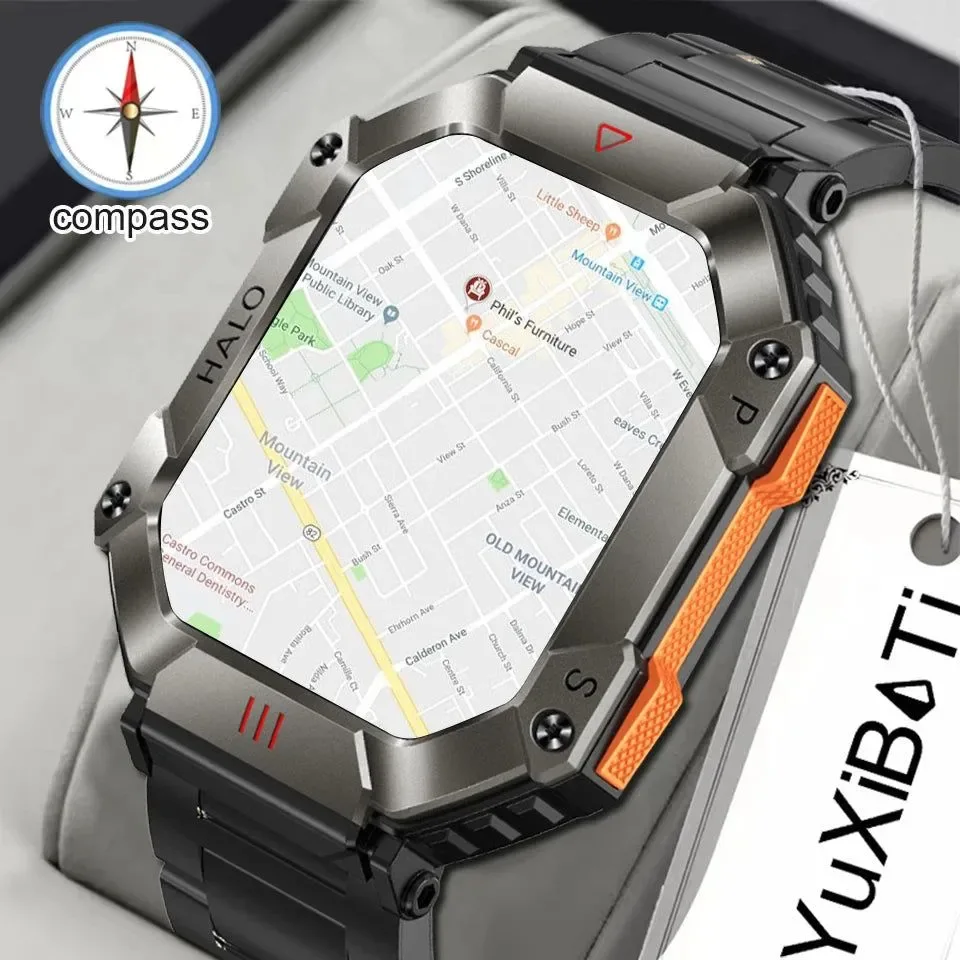 Original Military Outdoor Smart Watch - GPS Weather Tracking AI Voice 120 Sports Modes for Men and Women Effective