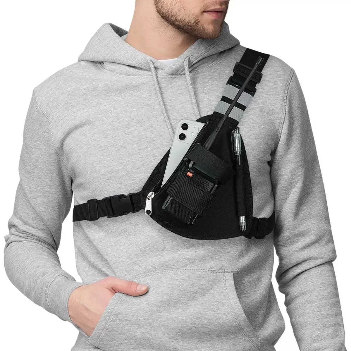 Eco-Friendly Tactical Radio Chest Harness Vest – Nylon Pack Bag for Walkie Talkies BF-888S and UV-5R Fast
