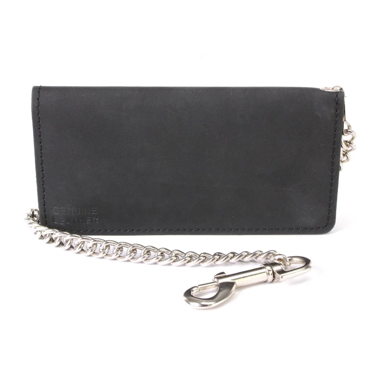 Recyclable Milwaukee Leather MLW7892 Men’s 7 Leather Bi-Fold Biker Wallet w Multiple Storage and Trigger Hook Anti-Theft Stainless Steel Chain Refined