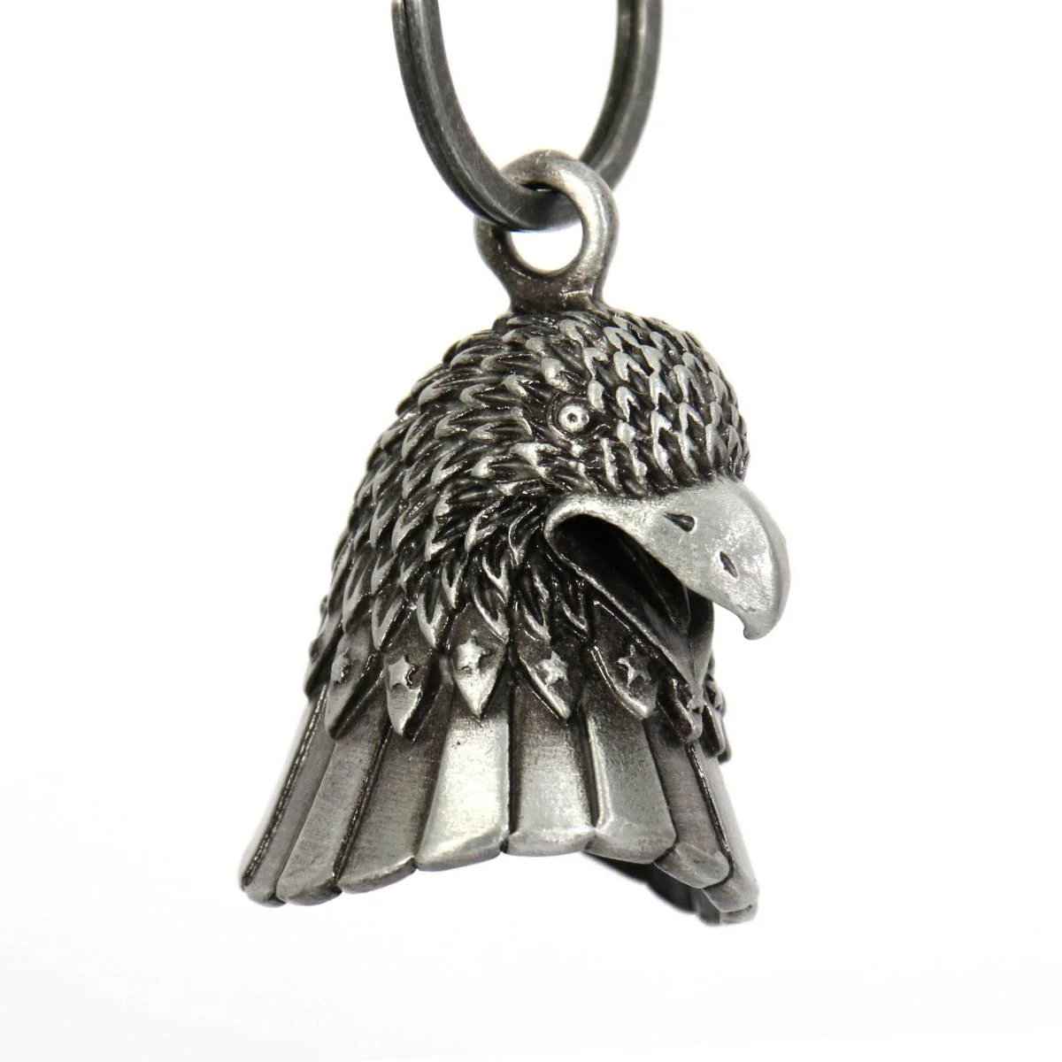 Outstanding Milwaukee Leather MLB9042 ‘Bald Eagle Head’ Motorcycle Good Luck Bell Key Chain Accessory for Bikers First-Class