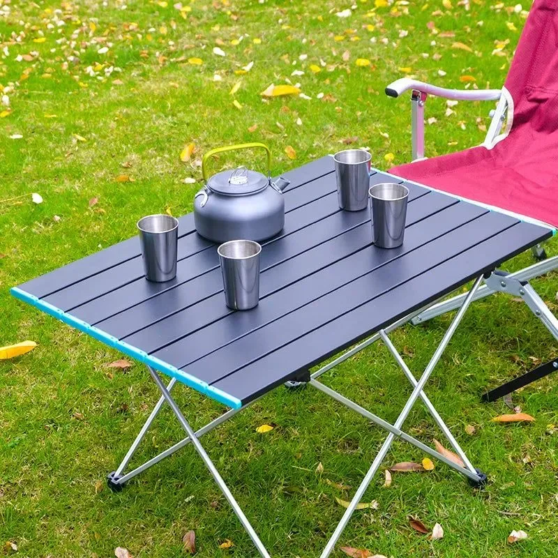Minimalist Ultralight Portable Folding Camping Table - High Strength Aluminum Alloy Outdoor Dinner Desk for Garden Party Picnic Recyclable