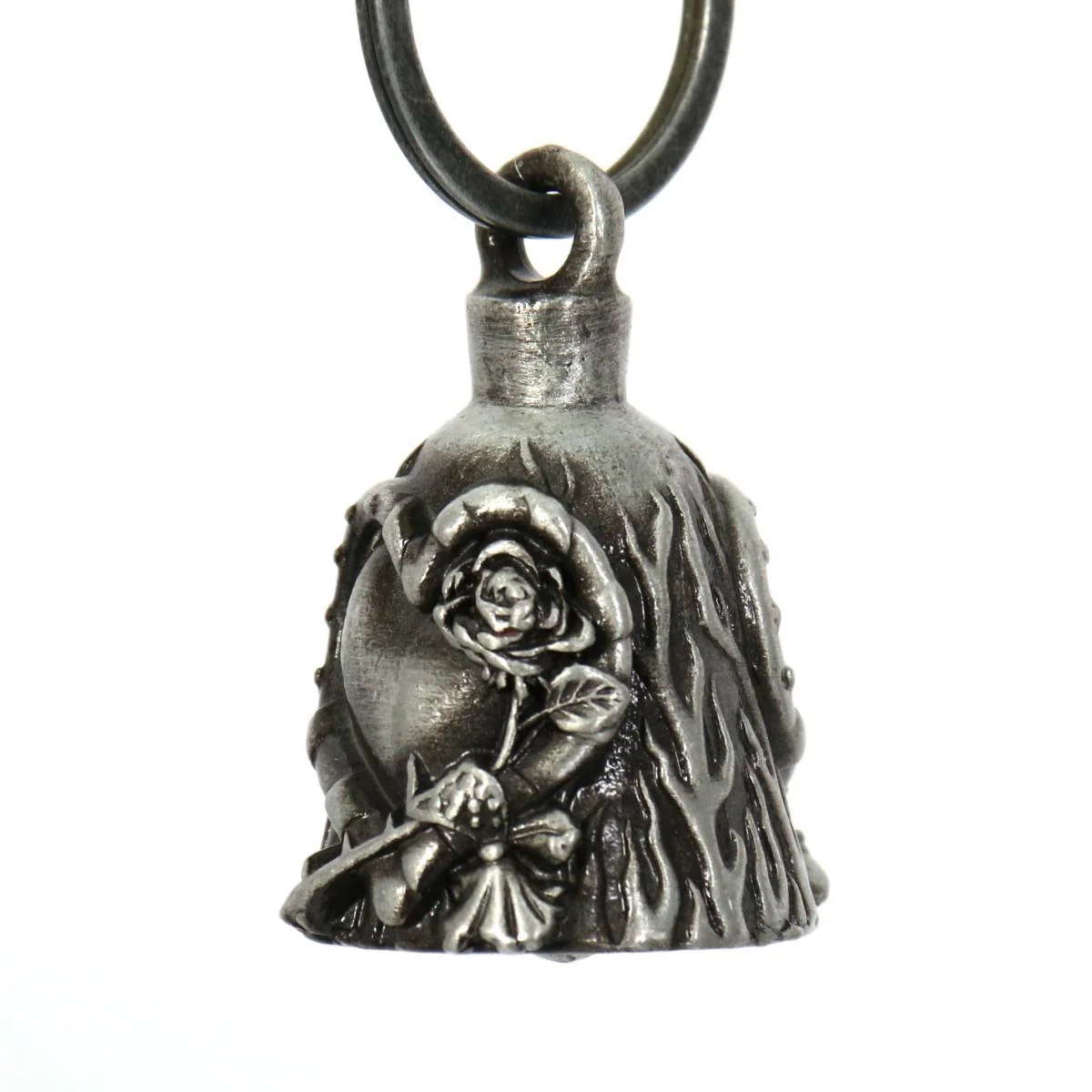 Environmentally Friendly Milwaukee Leather MLB9018 ‘Love and Rose’ Motorcycle Good Luck Bell Key Chain Accessory for Bikers Organic