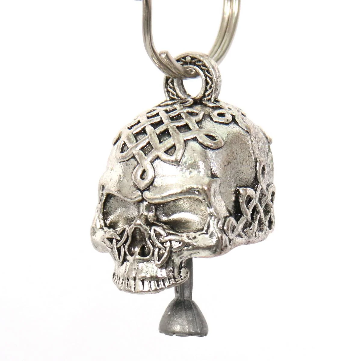 Specialty Milwaukee Leather MLB9037 ‘Male Sugar Skull’ Motorcycle Good Luck Bell Key Chain Accessory for Bikers Verified