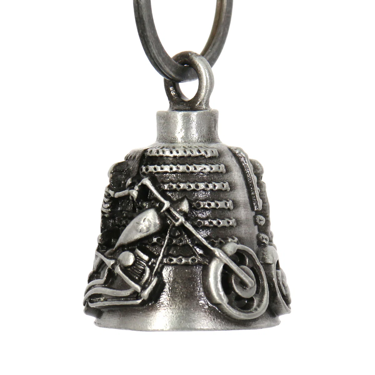 High-Performance Milwaukee Leather MLB9043 ‘Chopper with USA Flag’ Motorcycle Good Luck Bell Key Chain Accessory for Bikers First-Class