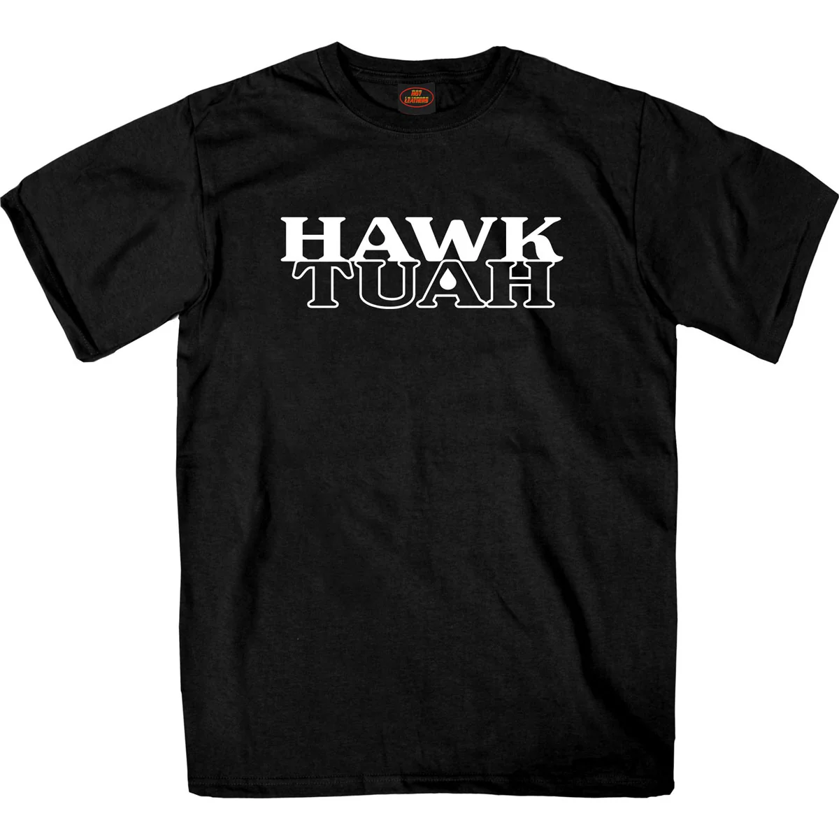 Elite Hot Leathers GMS1557 Men’s ‘Hawk Tuah’ Black Short Sleeve Printed T-Shirt Natural