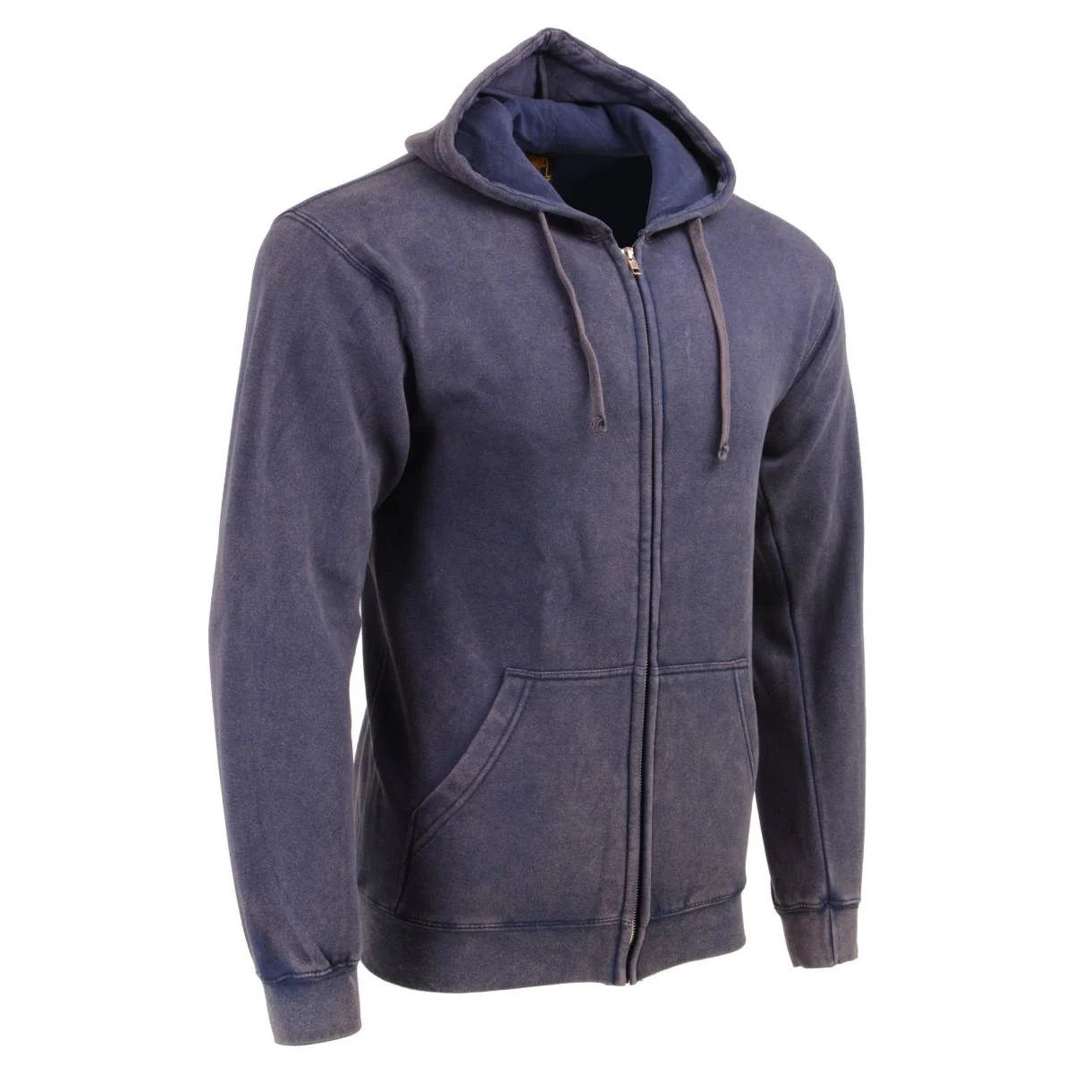 Versatile Milwaukee Leather MNG11688 Men’s Navy and White Zipper Front Premium Cotton Hoodie Long-Lasting