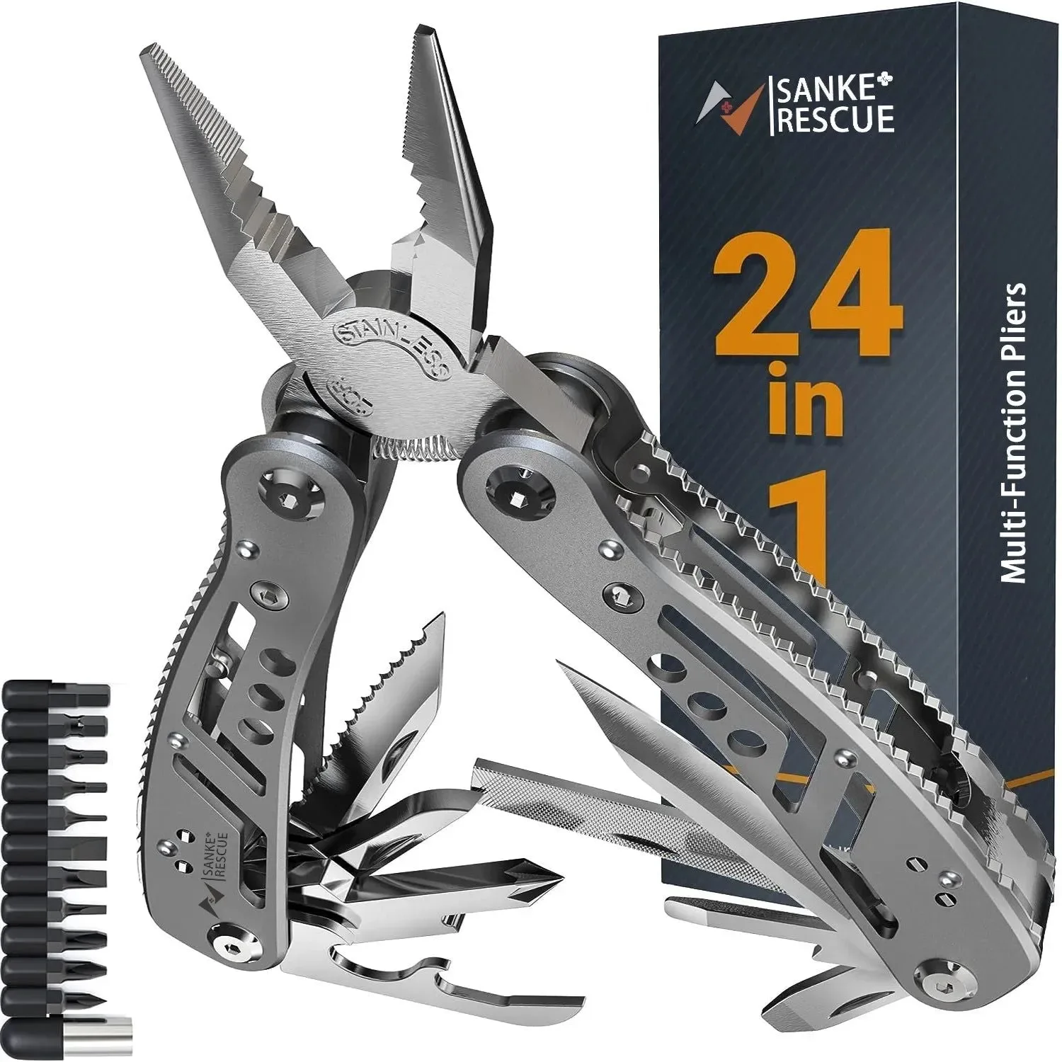 Green Portable Pocket Multitool – Essential Stainless Steel Gear for Outdoor Survival High-Grade