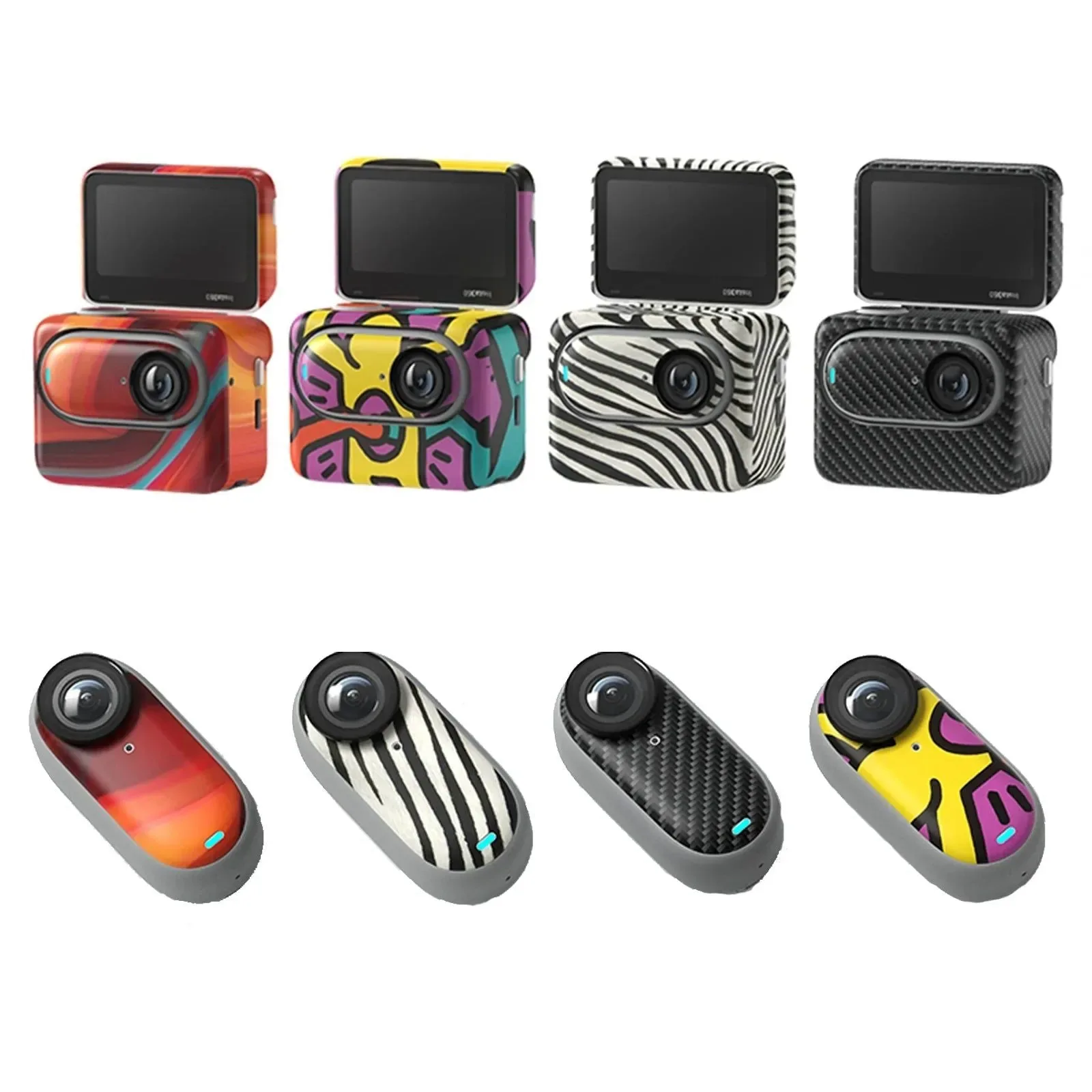 Contemporary Soft Material Decal for Insta360 GO 3 – Body Stickers Protective Film for Insta360 GO 3 Skin Sports Action Camera Accessories Easy-to-Use