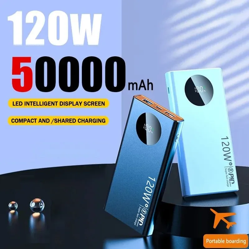 Soft 120W Super Fast Charging 50000 mAh Power Bank Professional