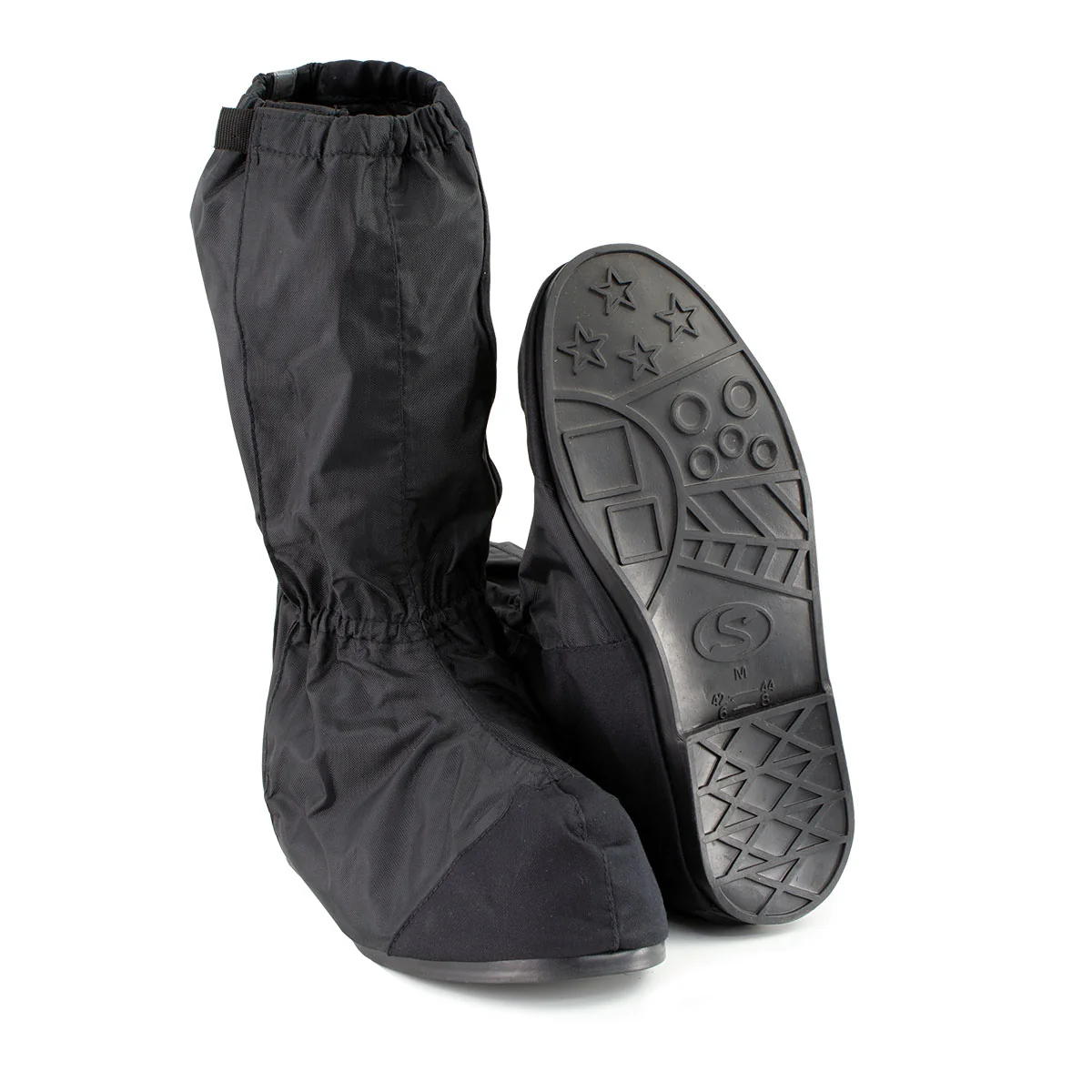 Fine Crafted Unisex XS002 Black Full Coverage Hard Walking Sole Motorcycle Rain Boot Covers Enhanced