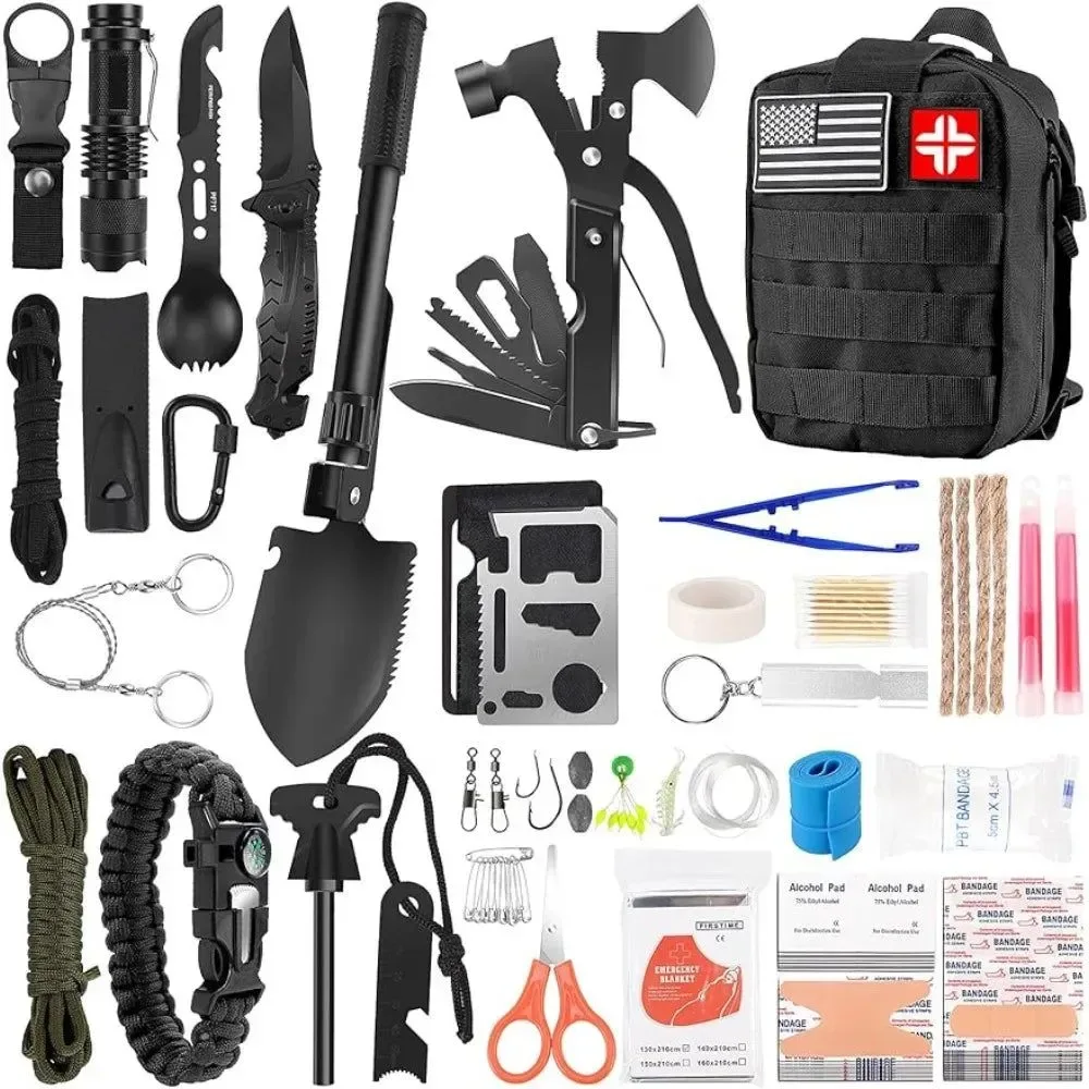 Fine 142-Piece Professional Survival Gear and Equipment with Molle Pouch About this item Smooth