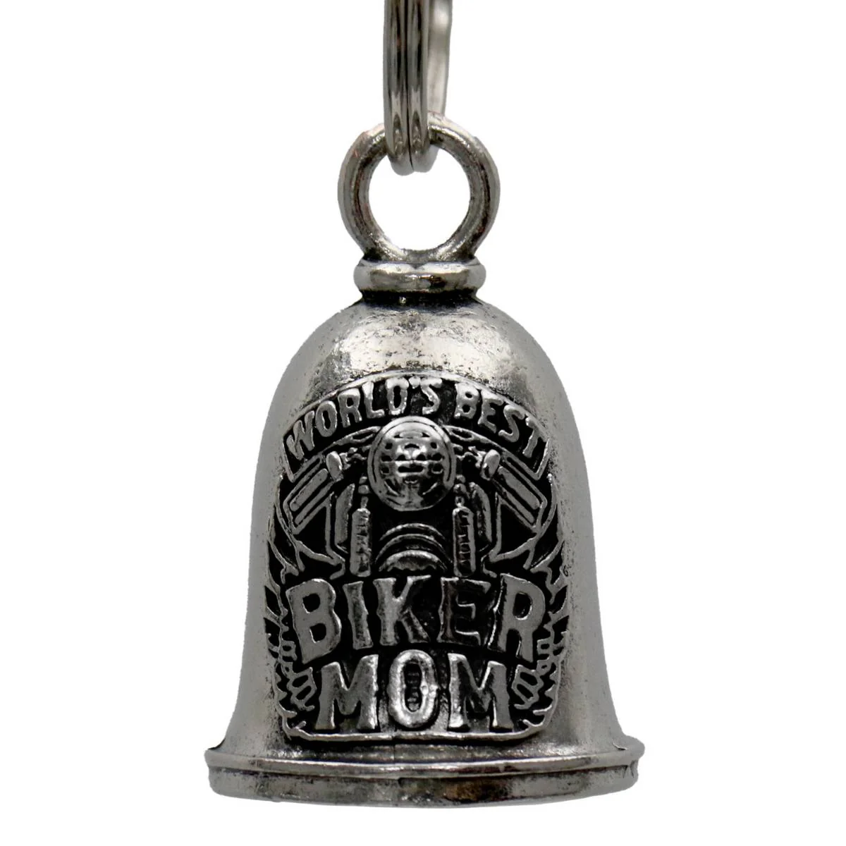 Stylish Milwaukee Leather MLB9077 Biker Mom Motorcycle Good Luck Bell w Key Ring-Key Chain Accessory for Bikers Versatile