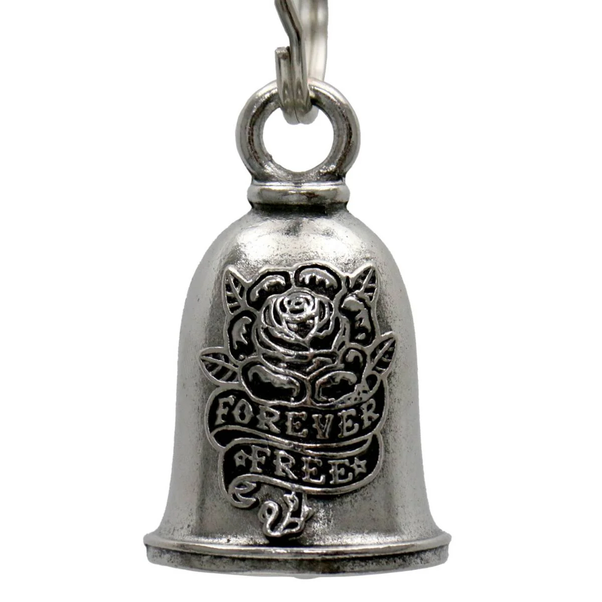 Modern Milwaukee Leather MLB9097 Event Rose Motorcycle Good Luck Bell w Key Ring-Key Chain Accessory for Bikers Authentic