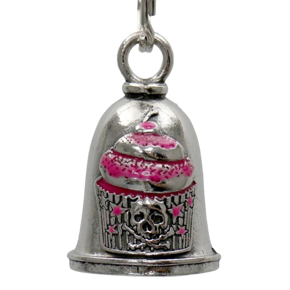 Refined Milwaukee Leather MLB9088 Cupcake Motorcycle Good Luck Bell w Key Ring-Key Chain Accessory for Bikers Responsible