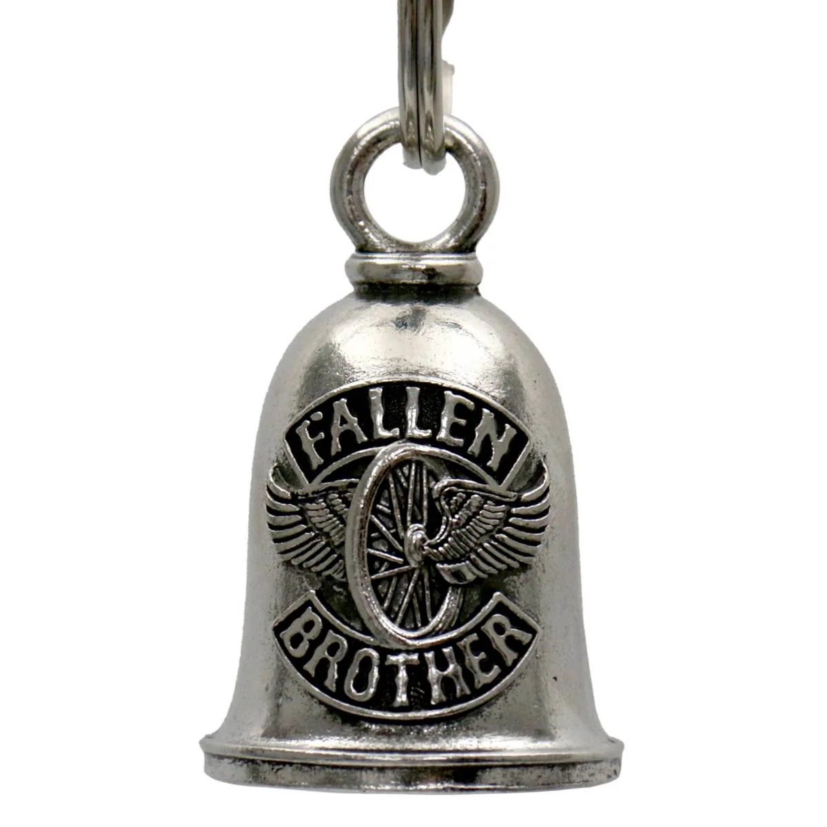 Excellent Milwaukee Leather MLB9098 Fallen Brothers Motorcycle Good Luck Bell w Key Ring-Key Chain Accessory for Bikers Fast