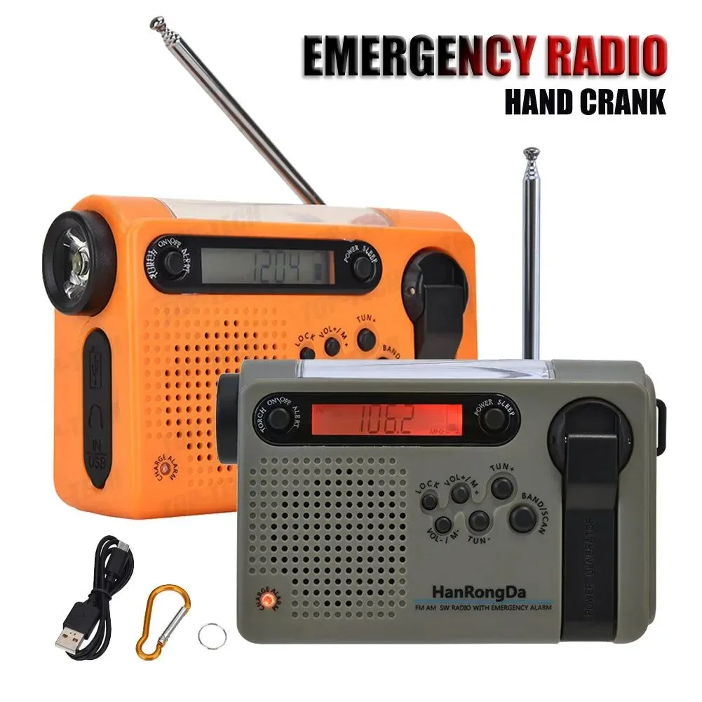 Elite Multifunctional Full Band Solar Powered AM FM SW Weather Radio – Emergency LED Flashlight Lamp and Power Bank for Cell Phone Outdoor Durable