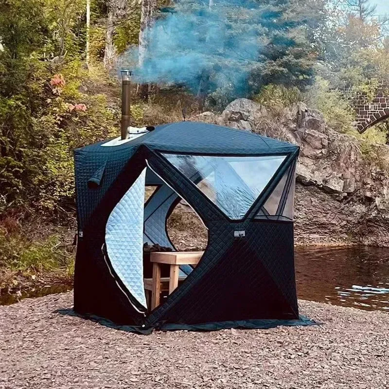 High-Grade Winter Ice Fishing Pop-Up Tent – Portable Sauna Camping Shelter for Cold Weather Contemporary
