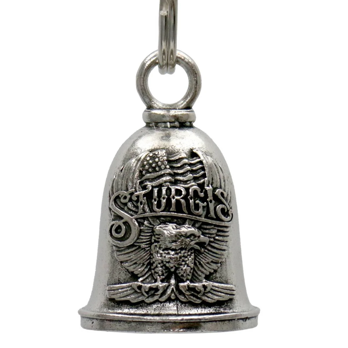 Breathable Milwaukee Leather MLB9144 Sturgis Upwing Motorcycle Good Luck Bell w Key Ring-Key Chain Accessory for Bikers Reliable