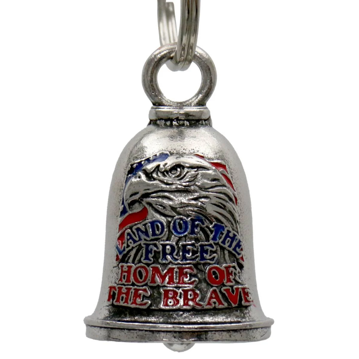 User-Friendly Milwaukee Leather MLB9115 Land of the Eagle Motorcycle Good Luck Bell w Key Ring-Key Chain Accessory for Bikers High-Grade