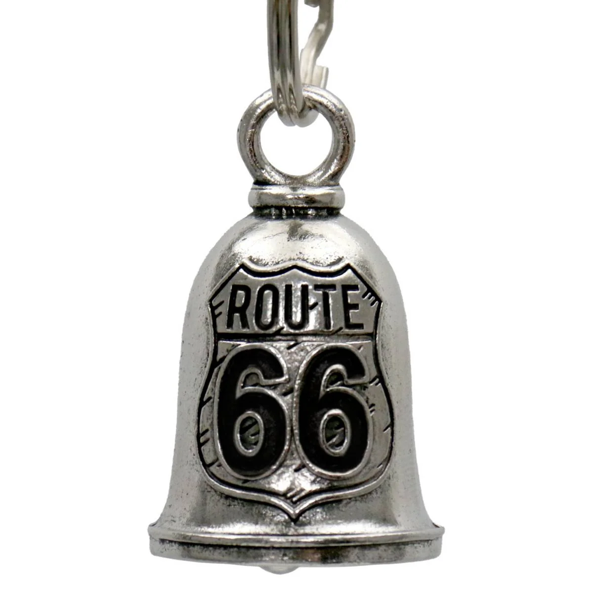 Exceptional Milwaukee Leather MLB9135 Route 66 Motorcycle Good Luck Bell w Key Ring-Key Chain Accessory for Bikers Clean