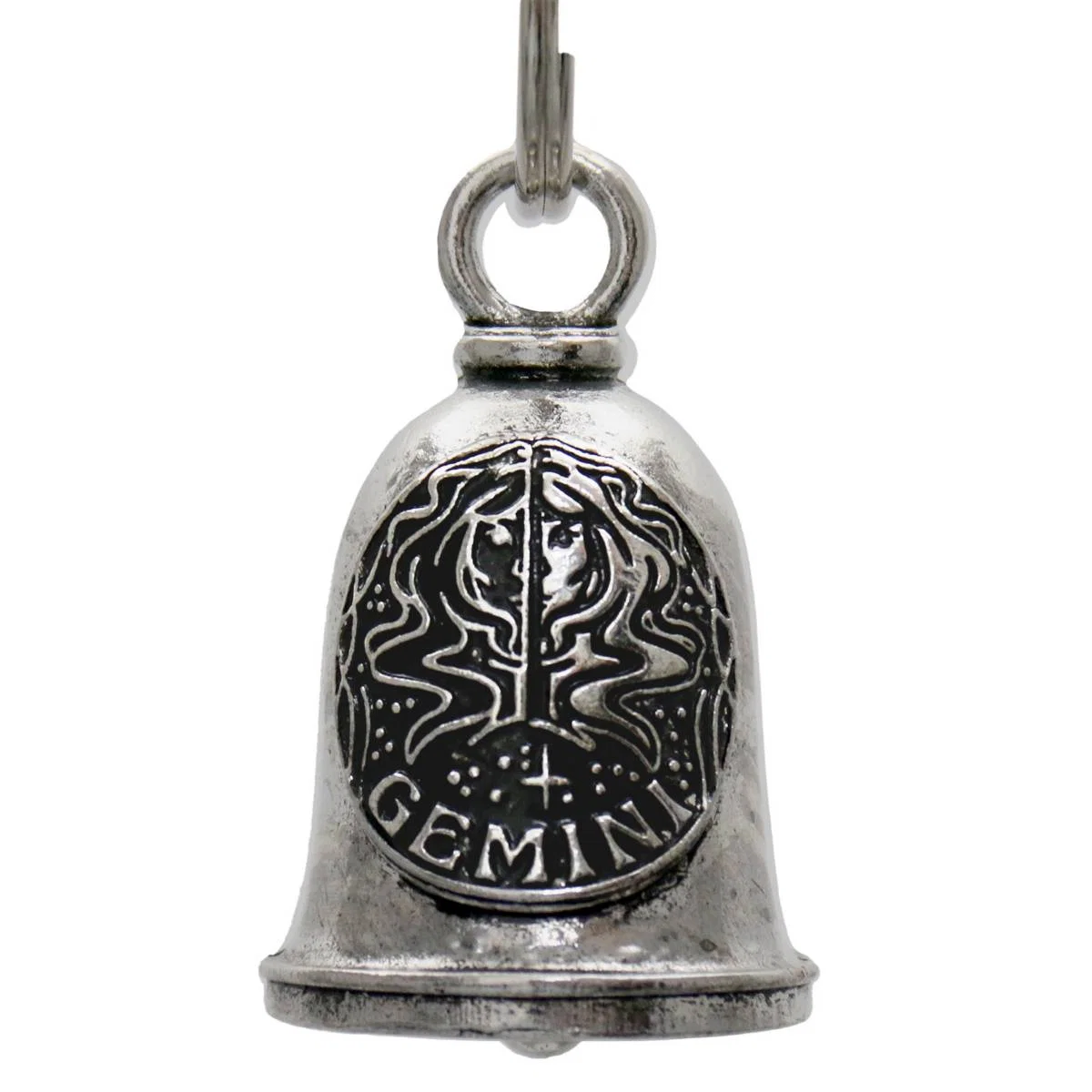 Reliable Milwaukee Leather MLB9159 Zodiac Gemini Motorcycle Good Luck Bell w Key Ring-Key Chain Accessory for Bikers Environmentally Friendly