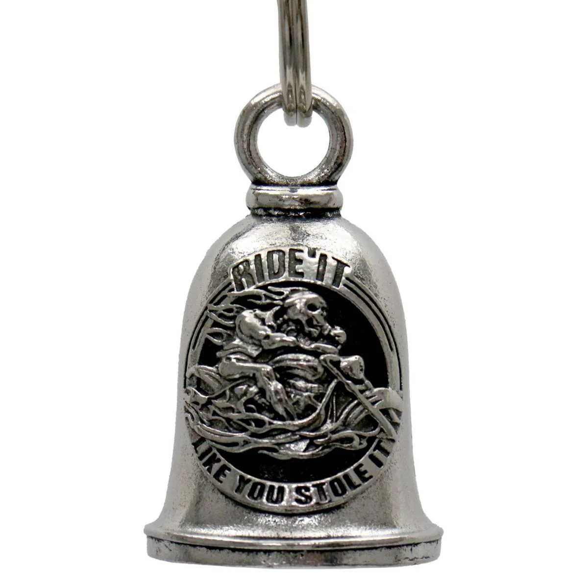 Flexible Milwaukee Leather MLB9133 Ride it Motorcycle Good Luck Bell w Key Ring-Key Chain Accessory for Bikers Stylish