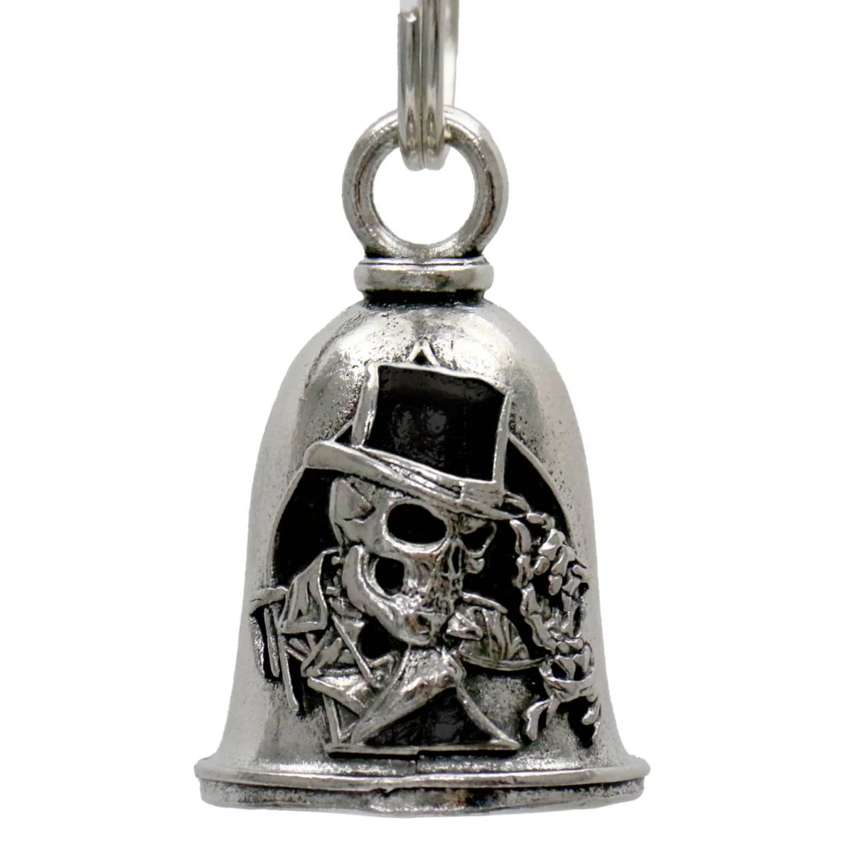 Authentic Milwaukee Leather MLB9145 Top Hat Motorcycle Good Luck Bell w Key Ring-Key Chain Accessory for Bikers Effective