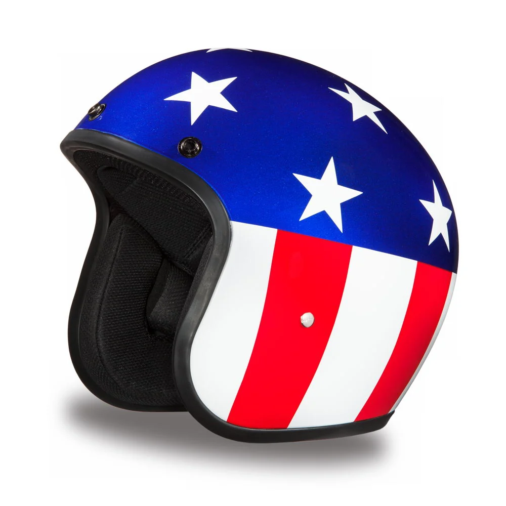 Healthy Close Out Daytona Helmets DC6-CA Cruiser Captain Americal ¾ Open Face Helmet Breathable