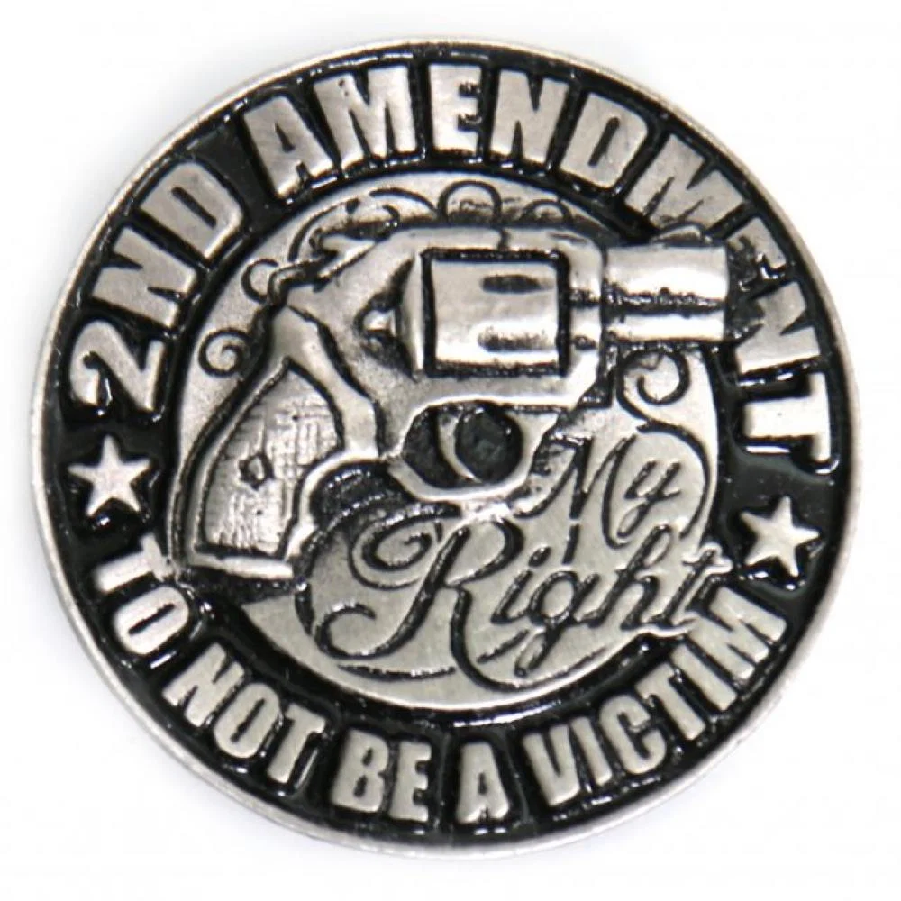 Fashionable Milwaukee Leather MLP9259 2nd Amendment Not A Victim Pin For Jackets Vest Hats and Clothing Fine